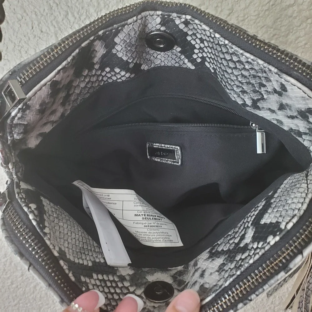 Aldo Crossbody Handbag Medium Snake Design Shoulder Strap Dual Partition Pockets